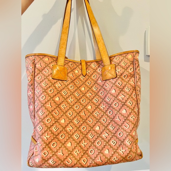 RARE Y2K Dooney & Bourke Authentic Pink Extra Large Tote - Picture 9 of 16